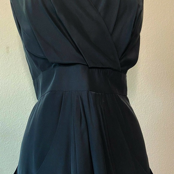 Kenneth Cole Silk Faux Wrap Pocket Black Dress NWT - Picture 6 of 9